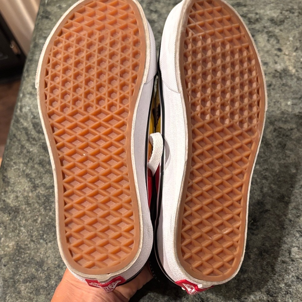 Vans Black and Yellow Flame Design Shoes - Picture 5 of 6